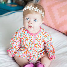 Faixa de cabeça com laço de coroa de marfim para bebês, faixa ajustável feita à mão com nó para meninas, acessórios de cabelo para recém-nascidos 2024 - compre barato