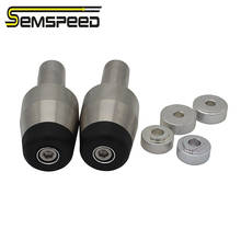 SEMSPEED-empuñaduras de manillar de motocicleta de acero inoxidable súper pesado, enchufe de extremo para Suzuki GSXR 600, 750, 1000, 1300, HAYABUSA SV650 2024 - compra barato