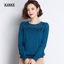 XJXKS New 2021 Solid Jumper Spring Autumn Fashion Women Sweater Solid Thin Slim Fit O-Neck Sweater Female Pullover Tops 2024 - buy cheap