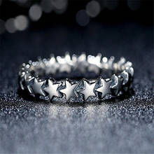 Модное милое женское кольцо с маленькой звездой, элегантное серебряное женское кольцо, романтическое кольцо на День святого Валентина, подарок 2024 - купить недорого