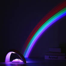 Luz LED de arco iris colorida, lámpara de noche romántica para dormir, dormitorio, habitación de bebé, decorado en interiores, regalo de Navidad 2024 - compra barato
