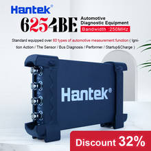 Hantek-osciloscópio automotivo digital 6254be, largura de banda de 250mhz, 4 canais, 1gsa/s, usb, pc 2024 - compre barato