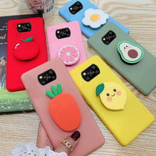 3D Cute Cartoon Soft phone case for xiaomi mi POCO X3 NFC Soft TPU stand Holder phone cover for xiaomi poco x3 nfc cover shell 2024 - buy cheap