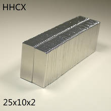 5 10 20 50PCS/LOT Magnet 25*10*2 N35 Strong Square NdFeB Rare Earth Magnet 25x10x2 Neodymium Magnets 25 * 10 * 2 2024 - buy cheap