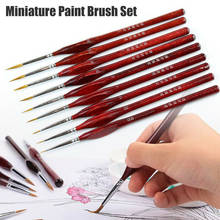 9Pcs/Set Miniature Paint Brush Kit Professional Sable Hair Fine Detail Art Model Tools PUO88 2024 - buy cheap