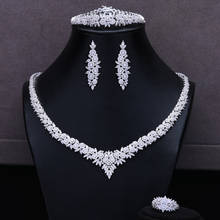 GODKI 2020 New Famous Brand Trendy Bridal Wedding Jewelry set Necklace Earring Bracelet Bangle Ring Set  Jewelry High Quality 2024 - buy cheap