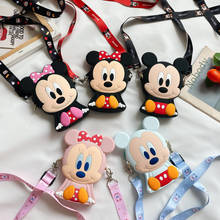 Disney Mickey Minnie 3D Silicone Children's Bag Mini Shoulder Bag Cartoon Baby Coin Purse Girls Messenger Bag Mobile Phone Bag 2024 - buy cheap