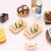 3PCS 1:12 Cute MINI Dollhouse Miniature Food Accessories Dollhouse Decoration Accessories Kitchen Food Sandwich Gifts for Kids 2024 - buy cheap