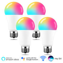 Bombilla LED inteligente E27 B22, 15W, lámpara LED regulable, Control por aplicación, funciona con el asistente de Google Alexa 2024 - buy cheap