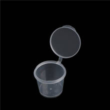 100Pcs Wholesale Clear Food Small Sauce Containers Package Box&Lid Portable Disposable Portable Plastic Cups Transparent 2024 - buy cheap