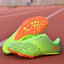 Мужская и женская спортивная обувь дышащая обувь для бега с шипами зеленая оранжевая спортивная обувь Шипы для мужчин 2024 - купить недорого