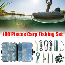 Kit de accesorios de pesca con Clip de plomo, conjunto de pesca de carpa con alfileres de seguridad, accesorios de aparejos de carpa, 180 unids/caja 2024 - compra barato