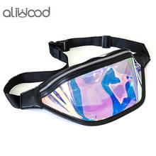 aliwood Waterproof Clear Women's Chest bags Beach bag Belt Bum Bag Fanny Pack Holographic Laser Waist Pack for Women Running bag 2024 - buy cheap