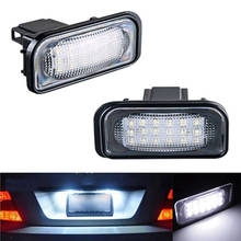 Luz de led para placa de carro w203, 2 peças 2024 - compre barato