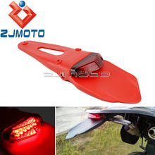 Dirt Bike Custom Rear LED Fender Enduro Stop Tail Light Mudguard For Honda XR CRF 230 250 400 450 500 650 2024 - buy cheap