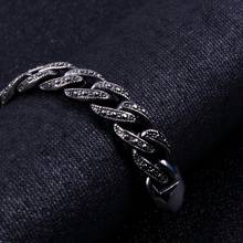 12MM Width Vintage Stainless Steel Mens Cuban Curb Chain Bracelets Hiphop Black  Biker Bracelet Men Heavy Fashion Male Jewelry 2024 - buy cheap