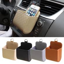 Car Air Conditioning Outlet Storage Box Faux Leather Basket Durable Cradle Organizer Bag Car Styling Accessories  Interior 2024 - buy cheap