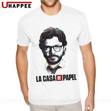 Camiseta com estampa de casa de papel la casa de papel, grande e alto, camiseta masculina personalizada de manga curta, moda urbana, vestuário exclusivo 2024 - compre barato