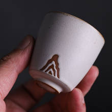 Chá de cerâmica do vintage xícara de chá artesanal montanha xícara pequena tigela de chá 2024 - compre barato