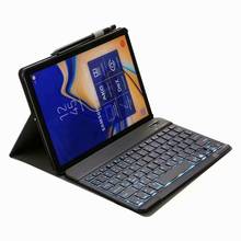 Funda con teclado Led retroiluminado para Huawei MediaPad T3, 10, 9,6 pulgadas, AGS-L09-L03, W09, tableta, Bluetooth, funda de PU con soporte y bolígrafo 2024 - compra barato