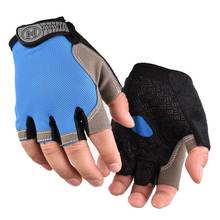 Нескользящие велосипедные полуперчатки, велосипедные летние дышащие мягкие перчатки с пальцами для спорта на открытом воздухе, фитнеса, мотоцикла, тренировок, для мужчин и женщин 2024 - купить недорого
