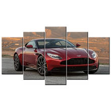 5 peças modernas pinturas em tela, arte de parede, imagem modular, aston martin db11 super car poster de decoração de casa 2024 - compre barato