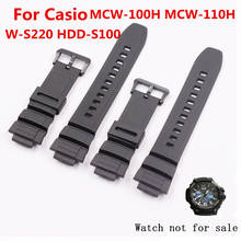 Watch Accessories For Casio W-S220 HDD-S100 MCW-100H MCW-110H Resin Strap Men's Watch Strap 2024 - buy cheap