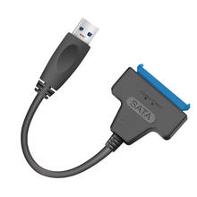 Hannord-Adaptador de disco duro Sata a USB 3,0, Cable adaptador de hasta 6 Gbps, UASP, compatible con disco duro SSD HDD de 2,5 pulgadas 2024 - compra barato