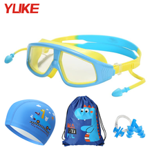 YUKE professional Kids Swimming goggles Anti-Fog With Swim Cap Bag Children swim Eyewear Waterproof Boys Girls Pool glasses 2024 - buy cheap