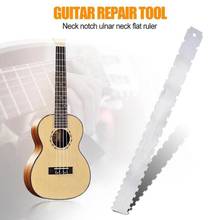 Steel Guitar Neck Notched Straight Edge Dual Scale Measuring Tool Guitar Fret Ruler Luthiers Measurement Fretboard 2024 - buy cheap