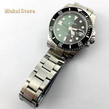 Bliger 40mm sapphire glass black green dial GMT date window Rotate ceramic bezel luminous automatic mens top mechanical watch 2024 - buy cheap