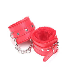 High quality PU leather cosplay plush fantazi Handcuffs for adult Gags & Practical Jokes toy fantezi Costume coser 2024 - buy cheap