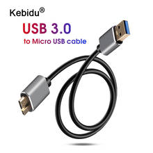 Кабель для внешнего жесткого диска kebidu 1 м USB 3,0 тип A к Micro B для Samsung S5 Note3 USB HDD кабель для передачи данных 2024 - купить недорого
