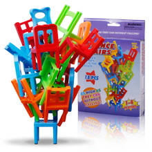 1SET=18PCS Family Board Game Children Educational Toy Balance Stacking Chairs Chair Stool Game monkeydeal 2024 - buy cheap