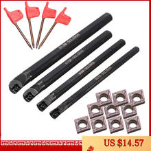 4 Set Of 7/8/10/12Mm Sclcr Lathe Boring Bar Turning Tool Holder+10Pcs Ccmt 0602 Carbide Insert Blades for Lathe Turning Machine 2024 - buy cheap