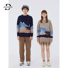 Mens Sweater 2021 New Winter Autumn Pullovers Men Casual Cute Sweaters Bear Embroidery Cartoon Harajuku Style Couple Pullover 2024 - buy cheap