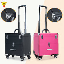 NEW Trolley luggage large Multi-layer Beauty make up bag box Suitcase capacity manicure Cosmetic case multifunct Rolling Luggage 2024 - buy cheap