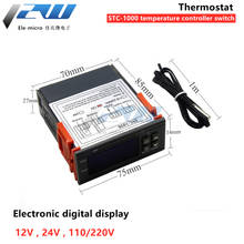 Digital Temperature Controller, Thermoregulator Thermostat, Incubator, 10A LED Relay, STC-1000 Heating Cooling STC 1000 12V 24V 2024 - buy cheap