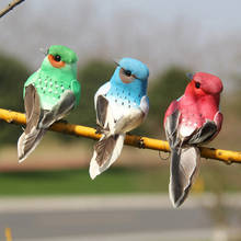 Mini pájaros falsos de 9Cm, plumas artificiales, palomas de espuma, decoración de boda, adorno de lugar 2024 - compra barato