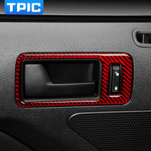 TPIC Carbon Fiber Car Inner Door Handle Bowl Frame Cover Molding Trim Stickers For Ford Mustang 2009-2013 Auto Accessories 2024 - buy cheap