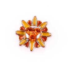 Abalorios flotantes para abalorios en forma de Flor naranja amarilla, medallón flotante de cristal con memoria, joyería artesanal, 20 Uds. 2024 - compra barato