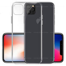 Чехол для телефона для iPhone 11 Pro 7 8 6 6s Plus для iPhone 11 X XS XR 7 8 6 6s 4 4S 11Pro max 2019 Прозрачный Силикон ТПЭ крышка 2024 - купить недорого