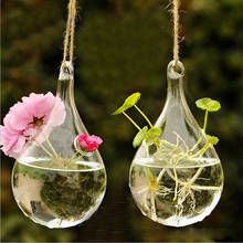 Прозрачная стеклянная подвесная ваза, бутылка, Террариум, гидропоника, растение, цветок, Свадебный декор, подвесная стеклянная ваза, подвесной Террариум гидропоник 2022 - купить недорого