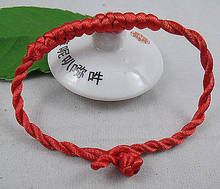 Pulseira de tecelagem budista tibetana com cordão vermelho 2024 - compre barato