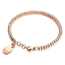 Cyue-pulsera de acero inoxidable de oro rosa con cierre de langosta para mujer, joyería europea, regalo 2024 - compra barato