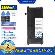 100% Оригинальный LOSONCOER 3800 мАч C32-TAICHI21 Аккумулятор для ноутбука ASUS Ultrabook TAICHI21 TAICHI 21 C32-TAICHI21 2024 - купить недорого
