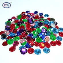 HL 50pcs/200pcs 12mm  Round Acrylic Sew-On Rhinestones Garment Shoes Bags Sewing Accessories DIY Crafts 2024 - buy cheap
