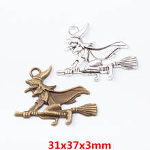 20 pieces of retro metal zinc alloy Witch pendant for DIY handmade jewelry necklace making 7051 2024 - buy cheap