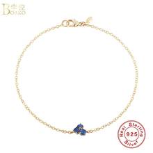 BOAKO 925 Sterling Silver Bracelet For Women Gold Bracelet Luxury Jewelry Pendientes Plata 925 Chain Girl's Charm Bracelet CZ 2024 - buy cheap