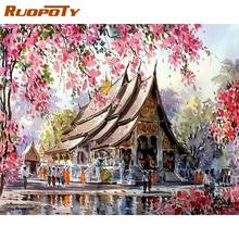 RUOPOTY hot selling The Landscape diy canvas painting by numbers for adults Acrylic Pigment paint by number Arts Craft 2024 - buy cheap